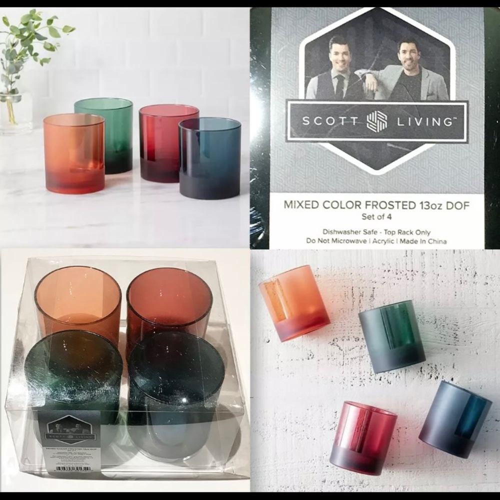 Scott Living Double Old Fashion Frosted Glasses